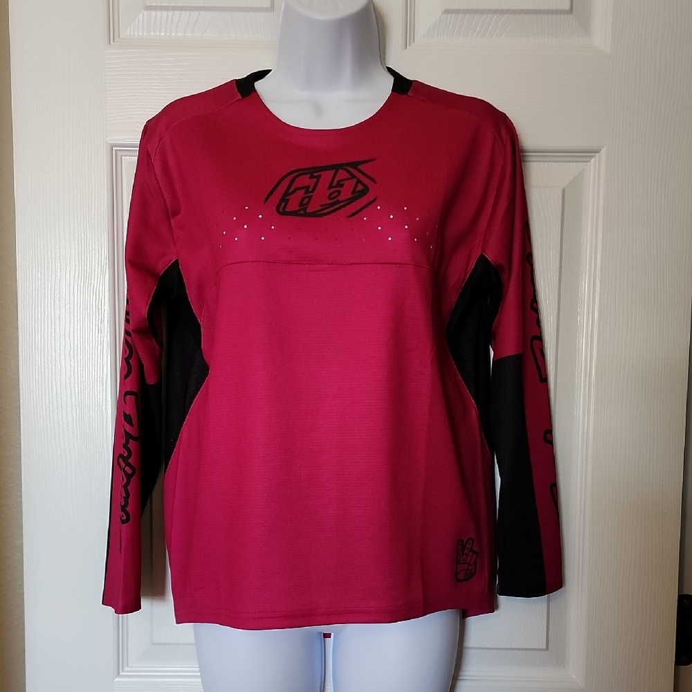 Troy Lee Designs Youth Sprint Jersey Icon, Berry Black, Youth X-Large